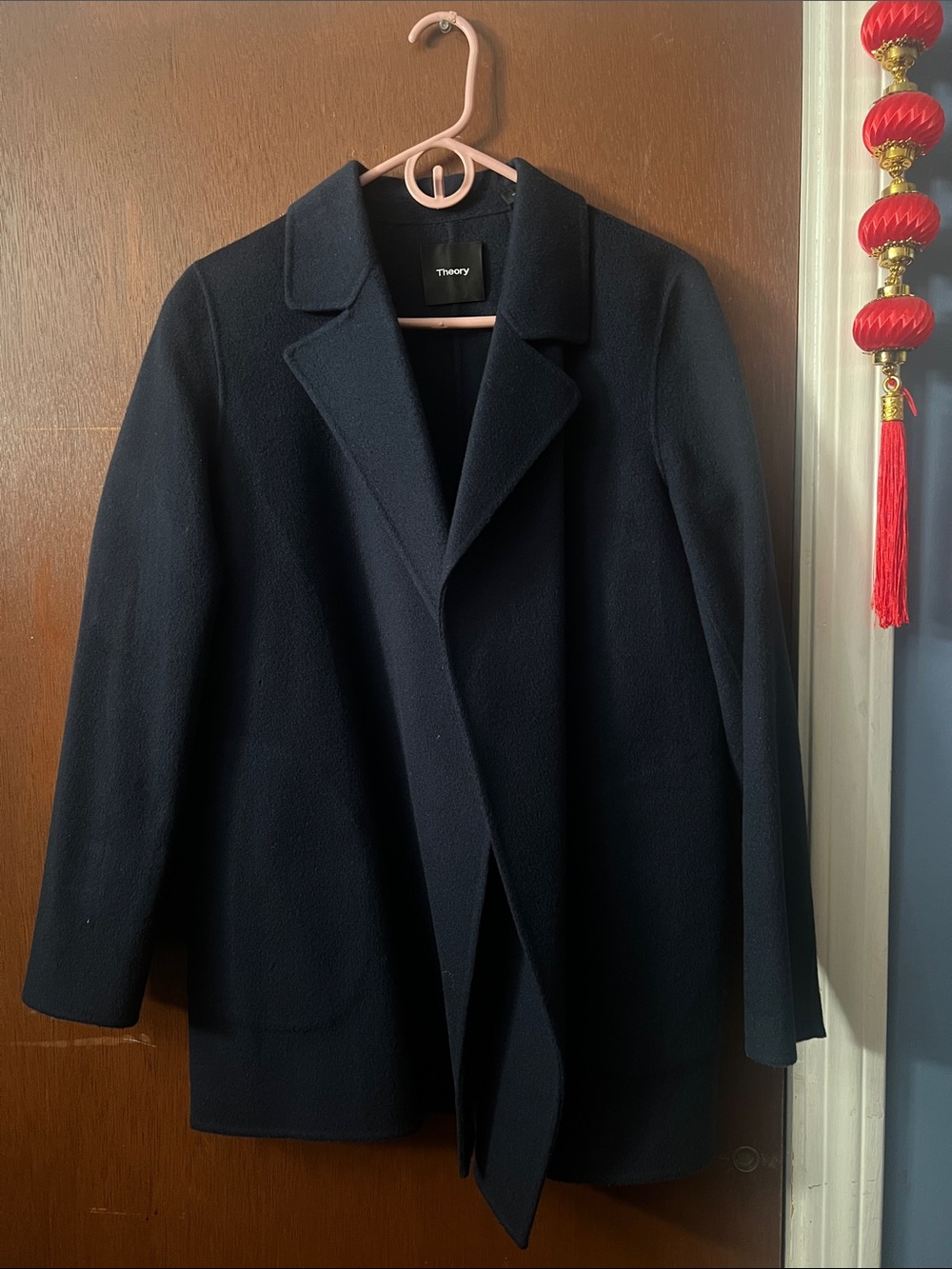 Theory Navy Wool Coat